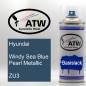 Preview: Hyundai, Windy Sea Blue Pearl Metallic, ZU3: 400ml Sprühdose, von ATW Autoteile West.